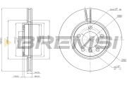 CD8125V Brzdový kotouč BREMSI