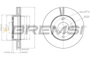 CD8134V Brzdový kotouč BREMSI
