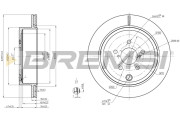 CD8141V Brzdový kotouč BREMSI