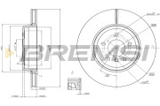 CD8154V Brzdový kotouč BREMSI