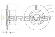CD8187V Brzdový kotouč BREMSI