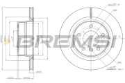CD8198V Brzdový kotouč BREMSI