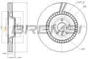 CD8222V Brzdový kotouč BREMSI