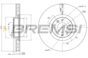 CD8234V Brzdový kotouč BREMSI