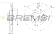 CD8237V Brzdový kotouč BREMSI