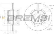 CD8315V Brzdový kotouč BREMSI