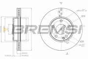 CD8334V Brzdový kotouč BREMSI