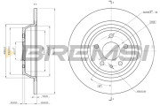 CD8338S Brzdový kotouč BREMSI