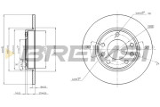 CD8406S Brzdový kotouč BREMSI