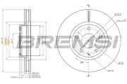 CD8463V Brzdový kotouč BREMSI