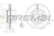 CD8465V Brzdový kotouč BREMSI