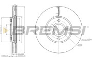 CD8478V Brzdový kotouč BREMSI