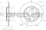 CD8524S Brzdový kotouč BREMSI