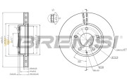 CD8532V Brzdový kotouč BREMSI