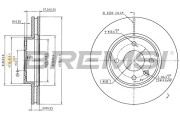 CD8540V Brzdový kotouč BREMSI