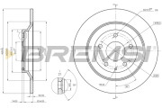 CD8609S Brzdový kotouč BREMSI