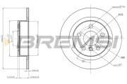 CD8612S Brzdový kotouč BREMSI