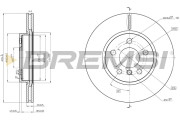 CD8613V Brzdový kotouč BREMSI