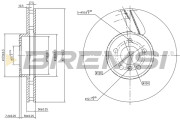 CD8619VRD Brzdový kotouč BREMSI