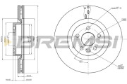 CD8632V Brzdový kotouč BREMSI