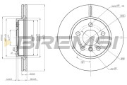CD8651V Brzdový kotouč BREMSI