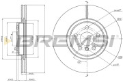 CD8762V Brzdový kotouč BREMSI