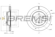 CD8763V Brzdový kotouč BREMSI