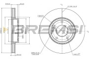 CD8928V Brzdový kotouč BREMSI