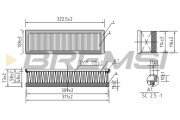 FA0113 Vzduchový filtr BREMSI