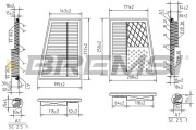 FA0536 Vzduchový filtr BREMSI