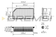 FA0537 Vzduchový filtr BREMSI