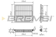 FA0593 Vzduchový filtr BREMSI