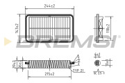 FA0596 Vzduchový filtr BREMSI
