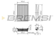 FA0600 Vzduchový filtr BREMSI