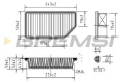FA0604 Vzduchový filtr BREMSI