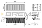 FA0612 Vzduchový filtr BREMSI