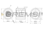 FA0625 Vzduchový filtr BREMSI