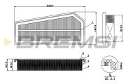 FA0627 Vzduchový filtr BREMSI