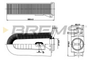 FA0632 Vzduchový filtr BREMSI
