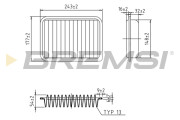 FA1024 Vzduchový filtr BREMSI