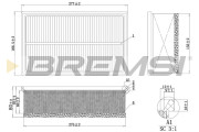 FA1032 Vzduchový filtr BREMSI