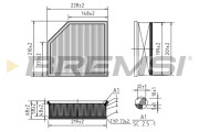 FA1035 Vzduchový filtr BREMSI