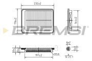 FA1040 Vzduchový filtr BREMSI