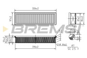 FA1051 Vzduchový filtr BREMSI