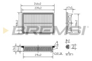 FA1053 Vzduchový filtr BREMSI