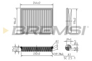 FA1060 Vzduchový filtr BREMSI
