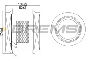FA1064 Vzduchový filtr BREMSI