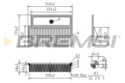 FA1065 Vzduchový filtr BREMSI
