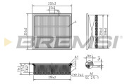 FA1105 Vzduchový filtr BREMSI
