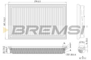 FA1111 Vzduchový filtr BREMSI